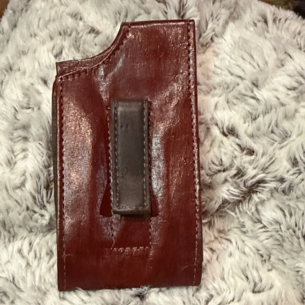 American West Leather & Hair-on Phone or Cigarette Case with Studs - Picture 5 of 9